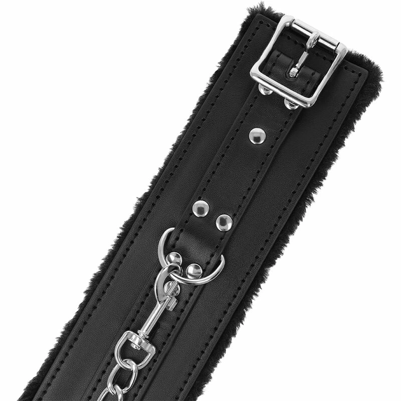 Cuffs - Boutique Anelma <p>Experience advanced comfort and secure restraint with the Darkness Black Lined Adjustable Restraint Cuffs. Crafted with a durable faux leather exterior and a luxuriously soft synthetic fur lining