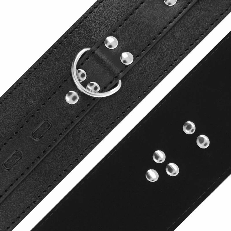 Darkness Kajdanki Skorzane Czarny Model Regulowany Metalowe Zapięcia - Boutique Anelma <h2>Darkness Premium Faux Leather Handcuffs – Adjustable