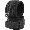 DARKNESS Luxe Universal Cuffs Black Vegan Leather Adjustable