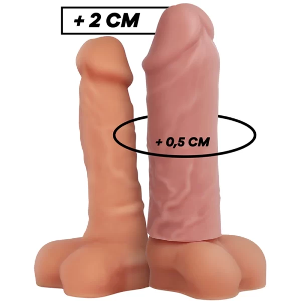 VirilXL Liquid Silicone V3 Anatomical Extension Sleeve 8.5cm Transparent