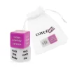 COVERME Gra w Kości dla Par ES/FR/EN z satynowym etui 2cm funnytoys