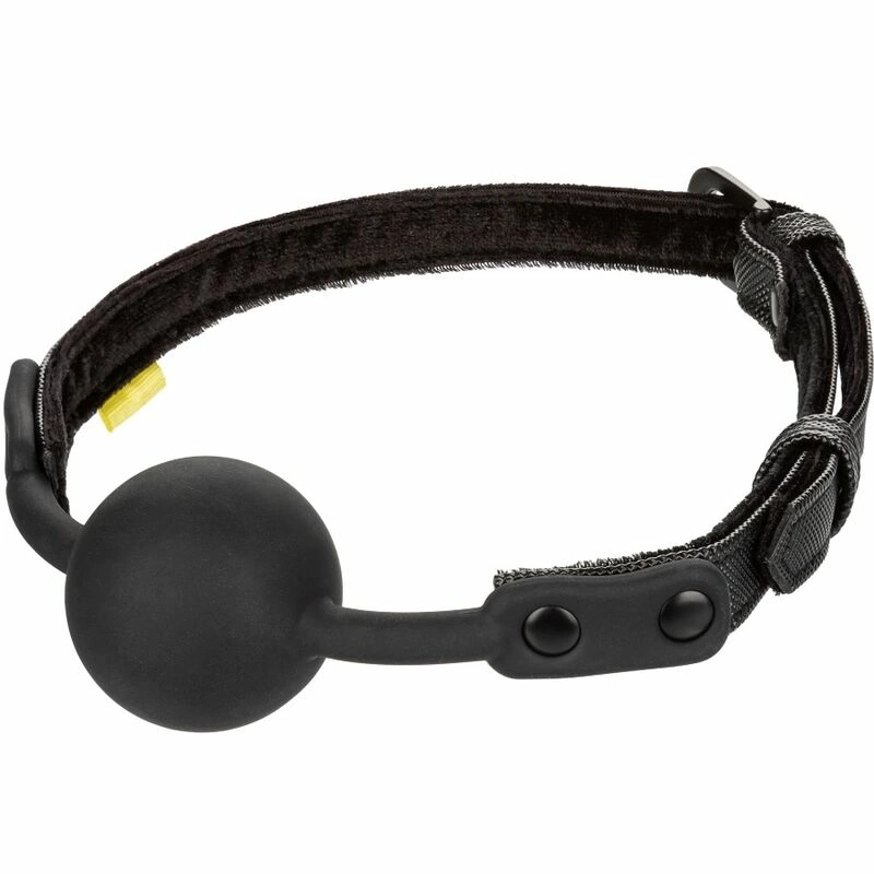 CalExotics Boundless Adjustable Silicone Ball Gag Vegan Leather Strap 3.75cm - Boutique Anelma CalExotics Boundless Adjustable Silicone Ball Gag Vegan Leather Strap 3.75cm