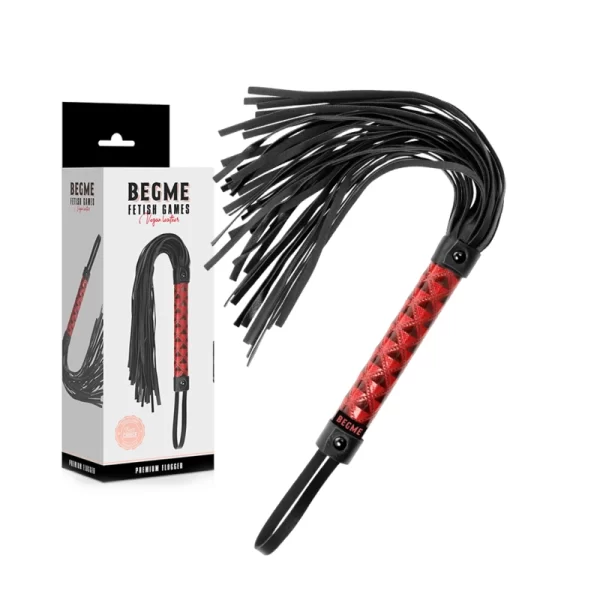 <h2>BEGME Red Edition Vegan Leather Flogger â€“ Premium Soft-Touch Handle</h2>