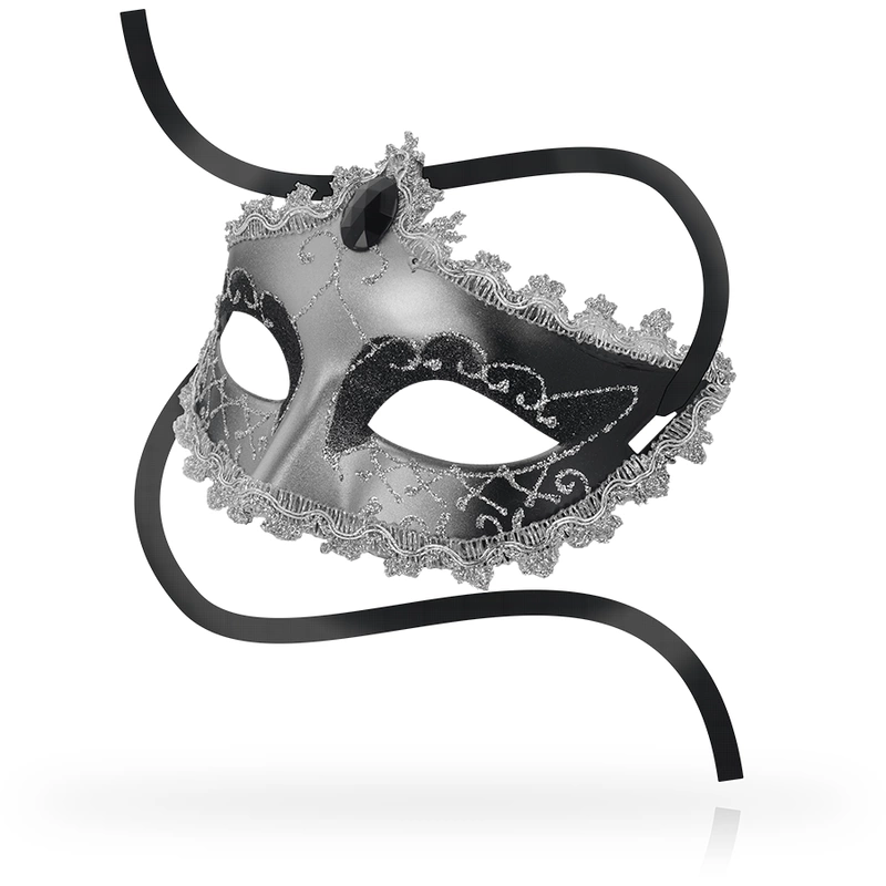 OHMAMA Maski czarno-szara diamentowa maska wenecka uniwersalna - Boutique Anelma <h2>OHMAMA Black Diamond Gray Mask – Unique Decorative Accessory</h2>