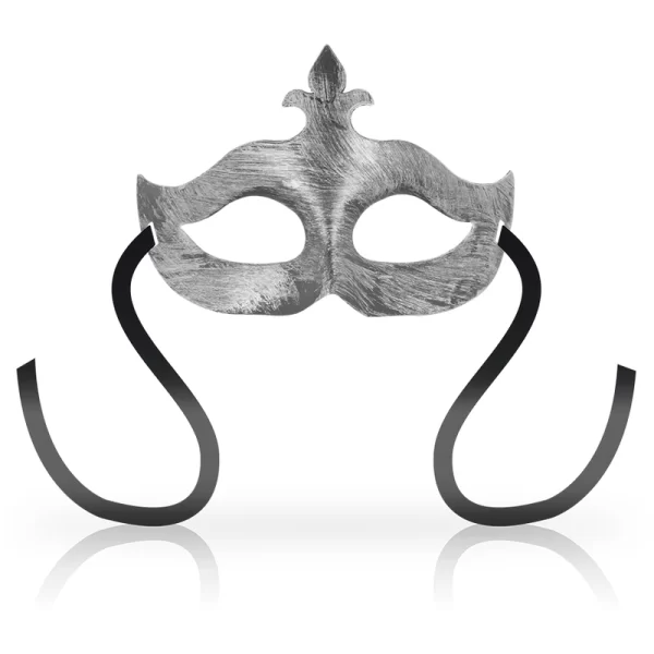 OHMAMA Flower de Lis Silver Decorative Mask Satin Ribbon Unisex