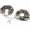 OHMAMA Velveteen Tiger-Pattern Metal Wrist Cuffs