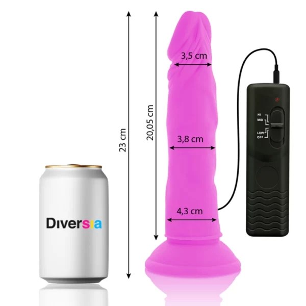 Diversia Flexible Vibrating Intimate Device Purple 23cm Harness-Compatible