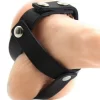 OHMAMA Leather Ball Cage - Adjustable Stainless Steel Ring