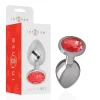 Intense Aluminum Metal Plug S Red Crystal - Elegant Jewel Design