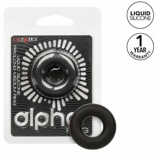 CalExotics Alpha Prolong Medium Ring czarny silikonowy pierÅ›cieÅ„ 2 cm