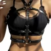 Subblime Leather Chest Harness Black - Adjustable Ring Detail