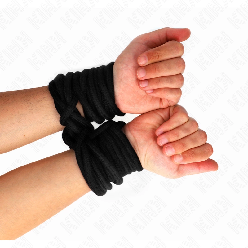 KINK Ropes Bawełniana Lina 5m Czarna - komfortowa i wytrzymała - Boutique Anelma <h2>Premium KINK Cotton Rope 5m – Black</h2>