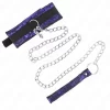 KINK Velvet Lace Collar with Adjustable Belt & Nylon Trim 105cm Black