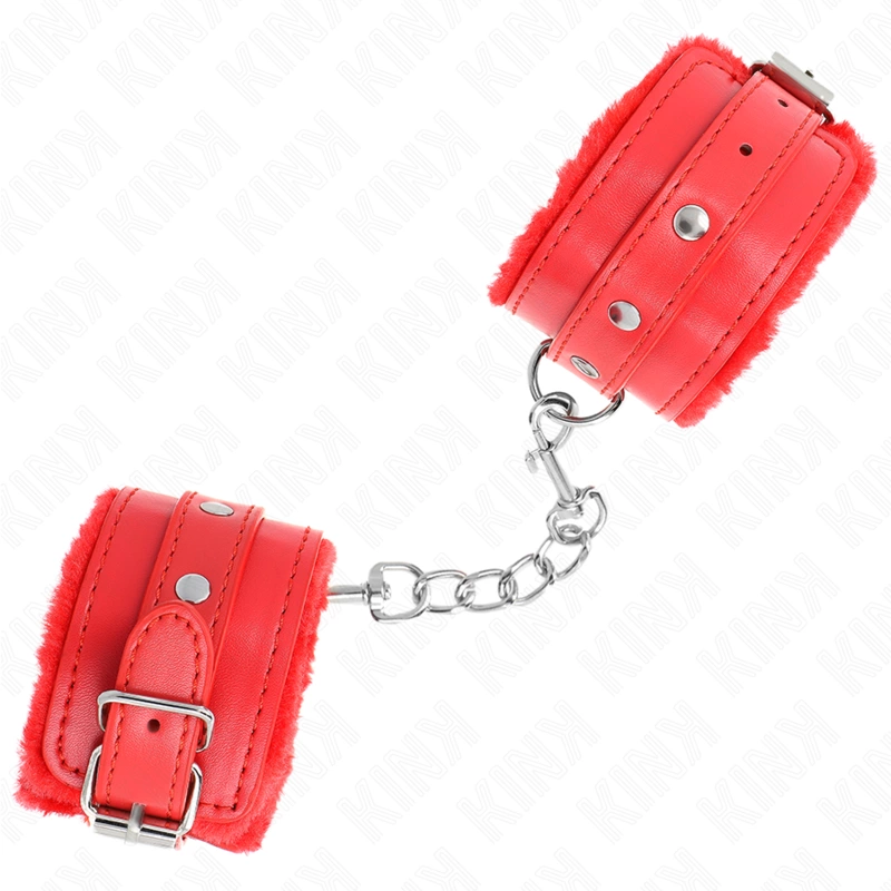 KINK Opaski na Nadgarstki Premium Czerwone - Boutique Anelma <h2>Discover the KINK Premium Fur Lined Adjustable Wrist Restraints – Red</h2>