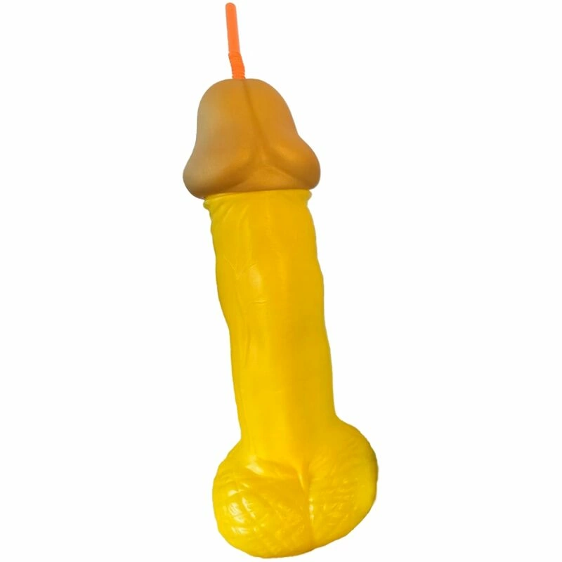 DIVERTY SEX Diablo Picante Yellow Party Glass 500ml Fluorescent Plastic adult funny