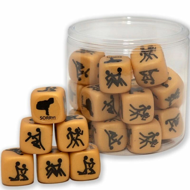 Diablo Picante Golden Love Dice - Gold-Colored Party Game Accessory adult funny