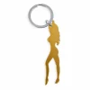 Diablo Picante Gold Metal Keychain with Stylish Silhouette & Bottle Opener - Anelma adult funny