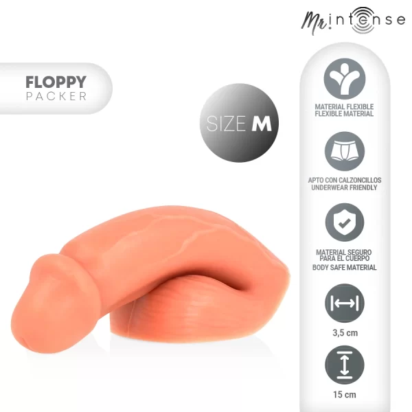 MR INTENSE Floppy Silicone Anatomical Packer Size M - Natural Look