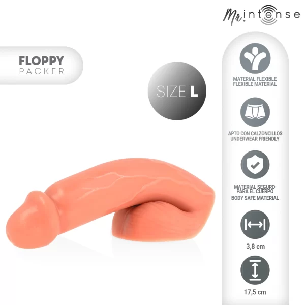 Dreamlove MR INTENSE Floppy Anatomical Packer Size L Silicone Beige