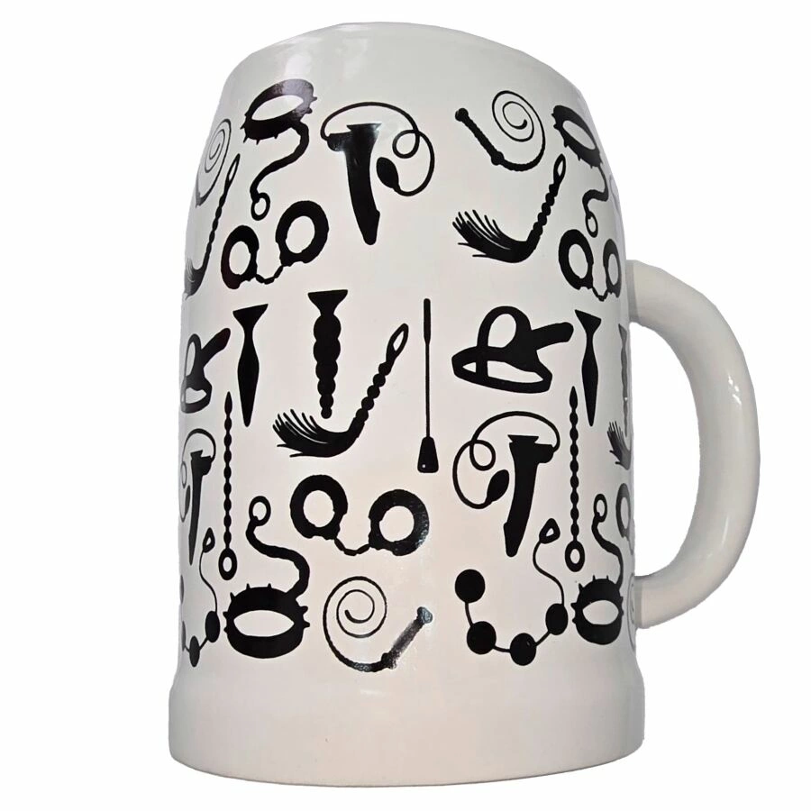 DIABLO PICANTE SADO BEER PITCHER 700ml Ceramic Mug White/Colorful adult funny