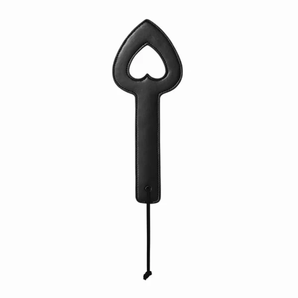 Sportsheets Shadow Heart Impact Paddle Black 29cm Adjustable Strap