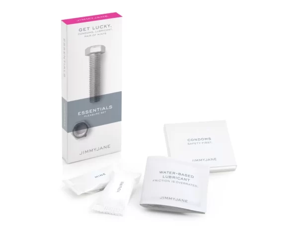 Jimmyjane Essentials Pocket Pleasure Set - Travel Kit with Lubricant & Condoms