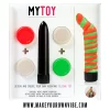 MyToy Vibrator Kit Orange & Green - Customizable Silicone Model 13.3cm - Boutique Anelma adult funny