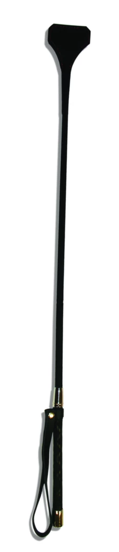 Sportsheets The Seducer Y-Tip Leather Crop 66cm Long Handle Black