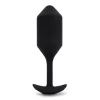 b-Vibe Vibrating Snug Plug 4 Black - Weighted Silicone Anal System XL