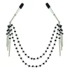 Sportsheets Sincerely Adjustable Black Jeweled Nipple Clips 41.9cm