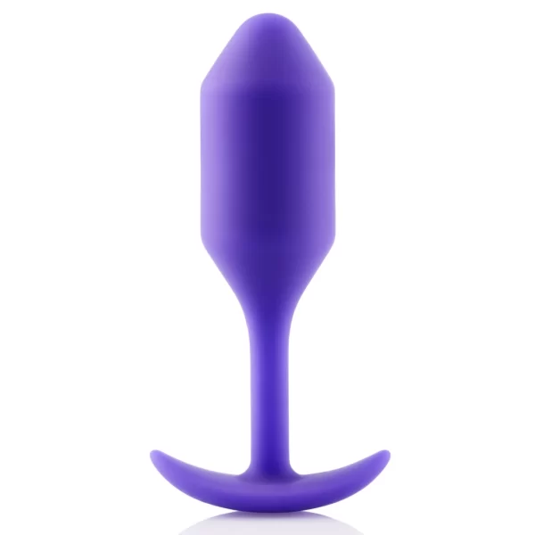 b-Vibe Snug Plug 2 Weighted Silicone Model 114g Purple 3x11.4cm