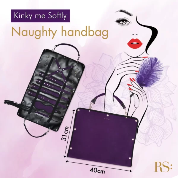 this luxurious set provides a complete selection of accessories to elevate shared moments. The set is beautifully presented in a chic handbag for discreet storage or travel