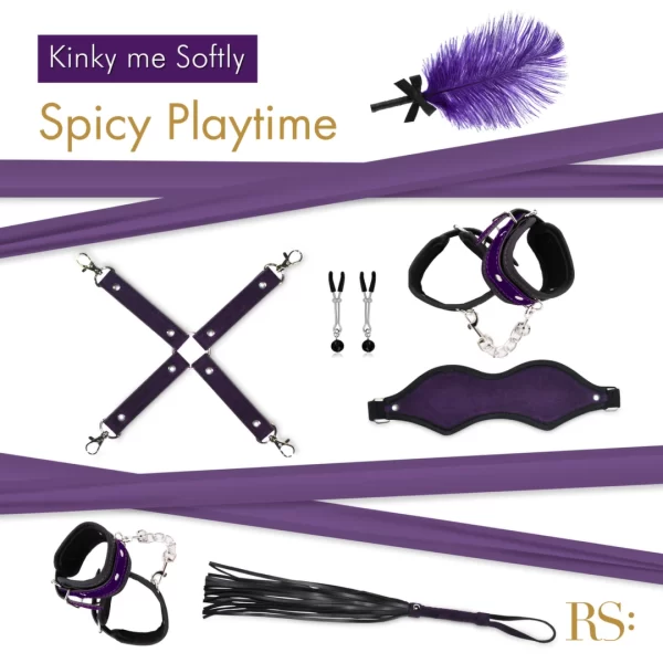 <p>Discover a new dimension of sophisticated couple's play with the Rianne S Soiree Intimate Play Set in elegant purple. Designed with both style and function in mind