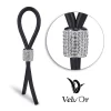 Velv'Or JBoa 301 Adjustable Silicone Intimate Ring Black/Silver 13cm