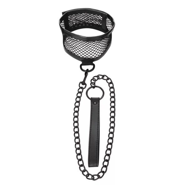 Sportsheets S&M Fishnet Adjustable Collar with Leash