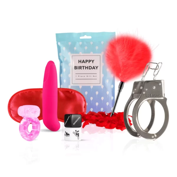 Loveboxxx Letâ€™s Celebrate 7-Piece Couples Gift Set with Accessories