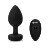 b-Vibe Vibrating Jewel Plug XXL Black - 15 Modes