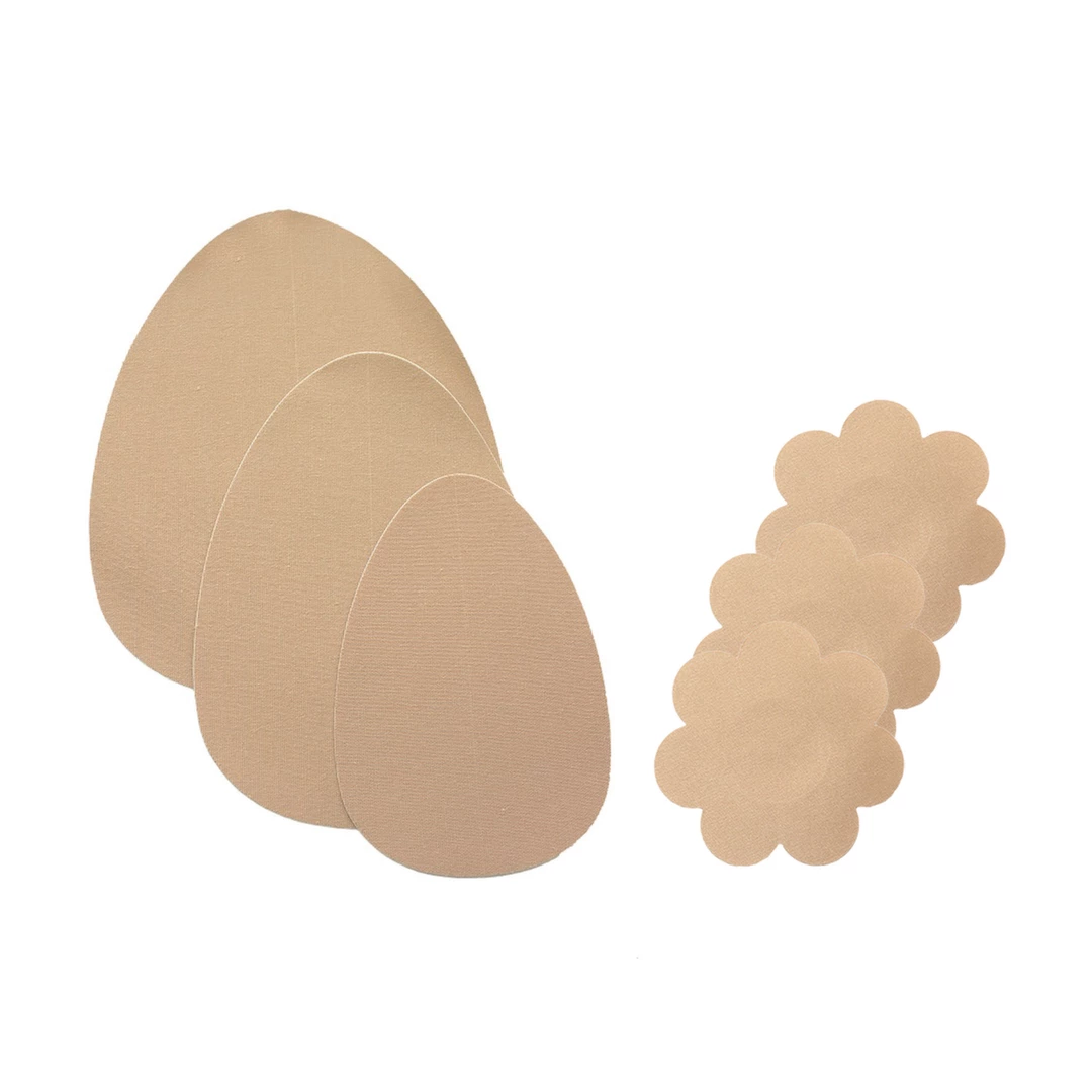 Bye Bra Breast Lift Pads & Satin Nipple Covers D-F Nude - Cotton - Boutique Anelma Bye Bra Breast Lift Pads & Satin Nipple Covers D-F Nude - Cotton