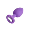 So Divine Sweet Sensation Small Plug Purple Silicone Jewel Base - Boutique Anelma So Divine Sweet Sensation Small Plug Purple Silicone Jewel Base