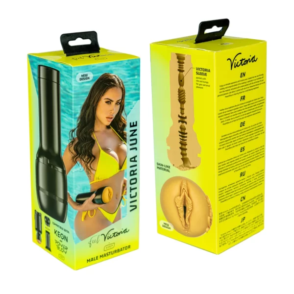 Kiiroo Feel Victoria June Black - Model anatomiczny z teksturÄ… wewnÄ™trznÄ…