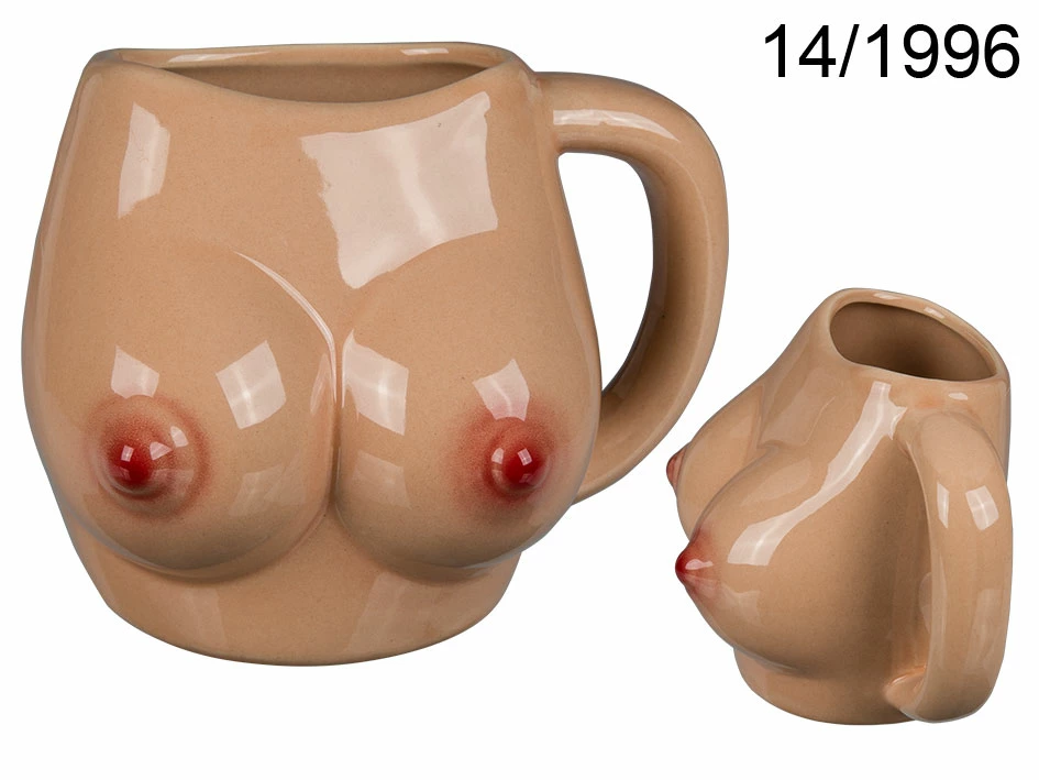 Out of the Blue Ceramic Mug with Sculpted Bust 300ml White Large adult funny