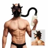 XR Brands Intimate Inhaler Gas Mask Black & White with Adjustable Straps