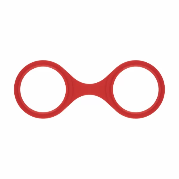 EasyToys Flexible Silicone Handcuffs Red - Adjustable Soft Model
