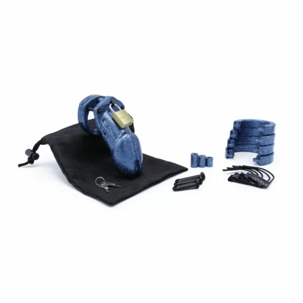 <b>CB-X CB-6000 Chastity Kit Glitter Blue â€“ Adjustable ABS System</b><br><br>Experience advanced design and exceptional craftsmanship with the CB-X CB-6000 Chastity Kit in Glitter Blue from the exclusive Guarded Galaxy collection. This innovative model stands out with its vibrant glitter finish