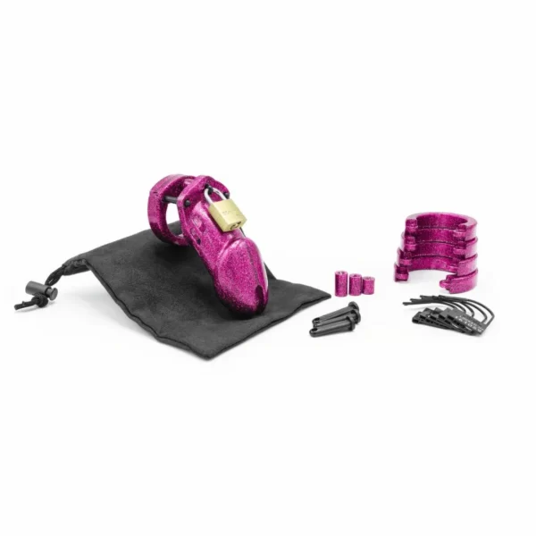 <b>CB-X CB-6000 Guarded Galaxy Glitter Pink Chastity System ABS Kit</b><br><br>Experience advanced security and innovative design with the CB-X CB-6000 Guarded Galaxy Glitter Pink. This exclusive edition from the renowned CB-X brand combines a sophisticated