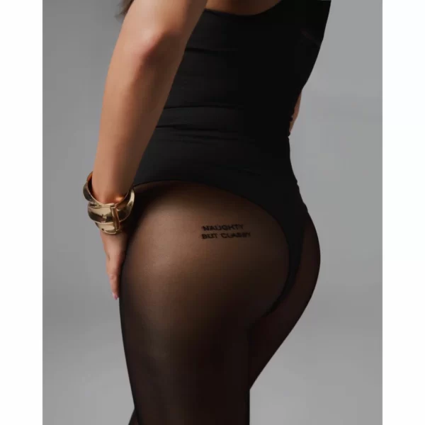 Obsessive Patrise Classy Black Tights - Elegant Semi-Transparent Design S/M