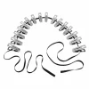 Sportsheets Edge Body Zipper Clothes Pins Silver - 16 Metal Clips Set