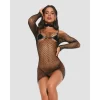 Obsessive Sashalla 4-Piece Set Black - Fishnet & Wetlook Lingerie Set