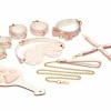 XR Brands Kitty Pink Bondage Set Vegan Leather Gold Accents Adjustable