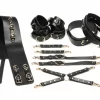 XR Brands Temptress Thigh Harness Black - Adjustable Vegan Leather Set